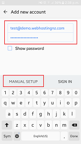 Setup email on android phone